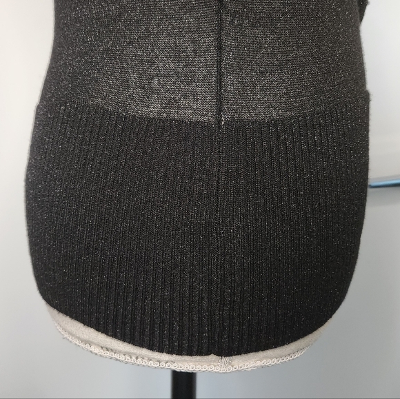 Sparkly Black Puff Sleeve Cardigan - Picture 9 of 12